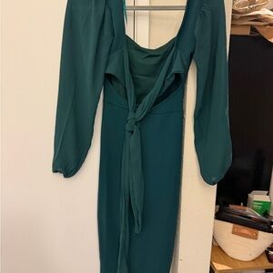 Windsor Teal Long Sleeve Dress